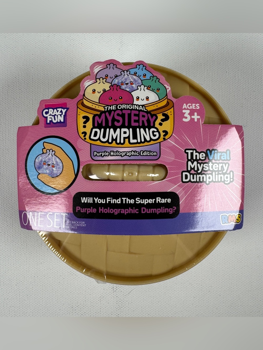 RMS Crazy Fun Mystery Purple Holographic Edition Squishy Dumpling Bun